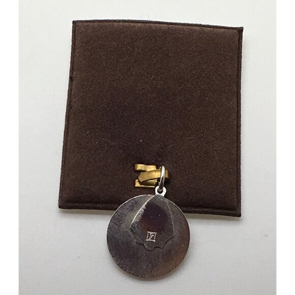 Canmar Enamel Silver Plated Charm Maple Leaf Oil Rig Red White Disc Patriotic - Picture 2 of 2